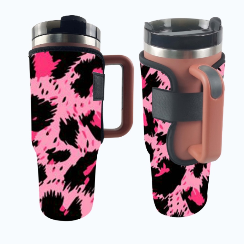 Tùy chỉnh in hoa còi da báo in hình cao su cao su cho 40oz cốc 40oz